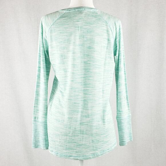 Champion Elite Top Women M Green Heathered Super Soft Long Sleeve Round Neck - Picture 3 of 7